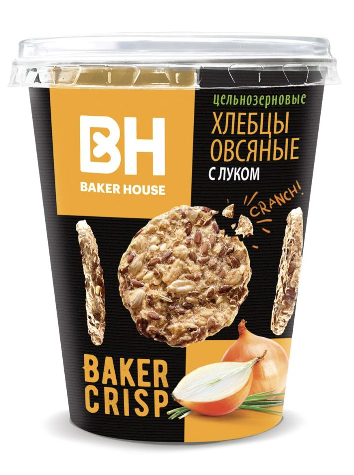 Хлебцы овсяные Baker House цельнозерновые с луком, 90г #1