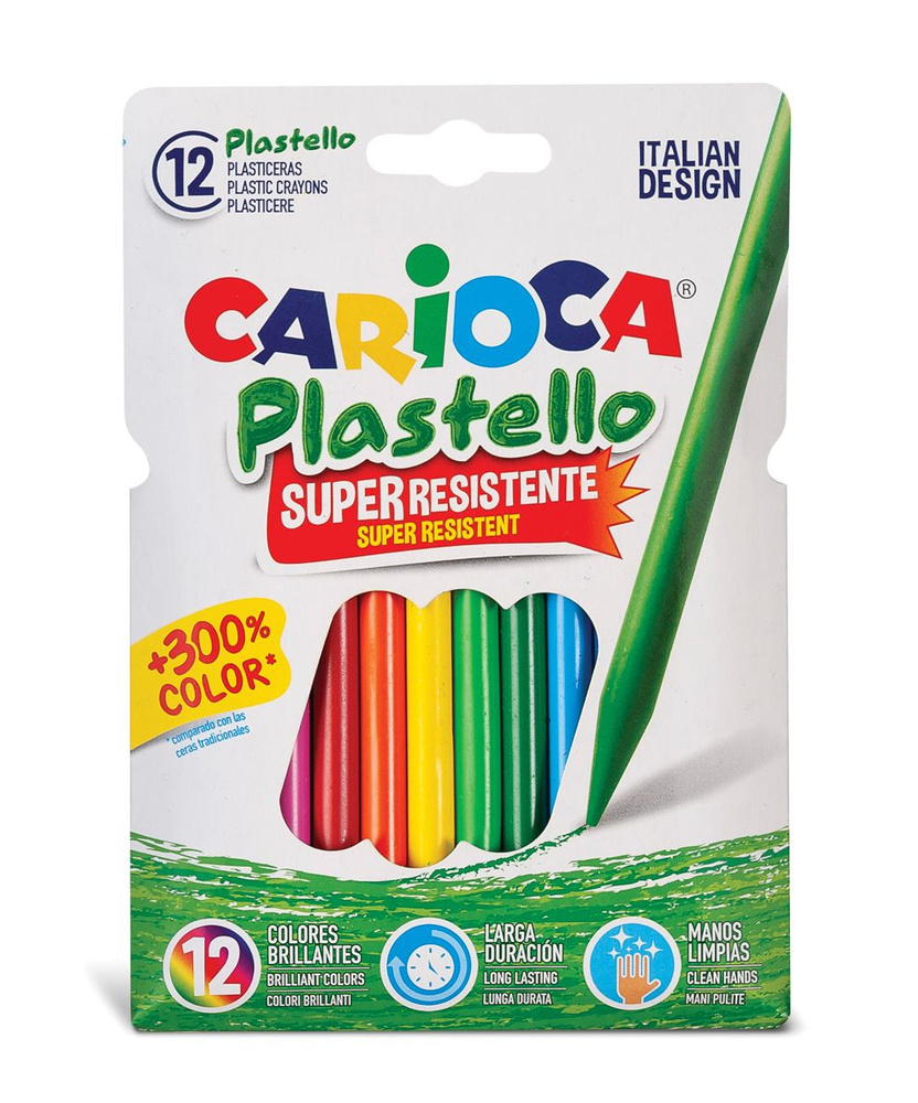 CARIOCA Plastello набор мелков пластиковых для рисования, 12 цветов 42711  #1