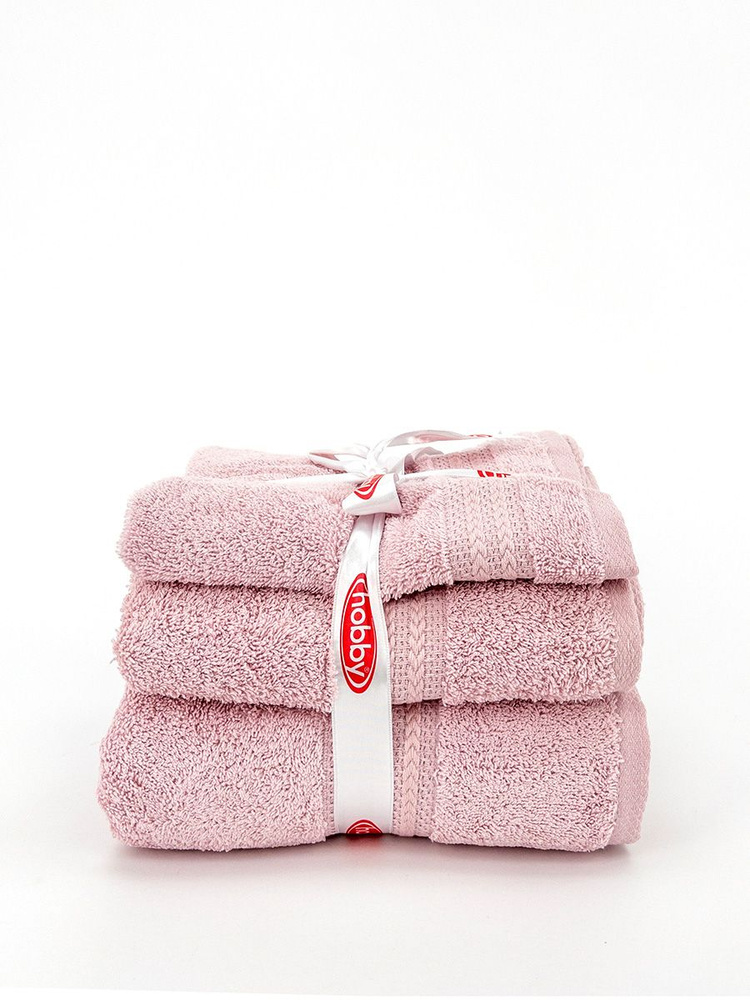 Набор махровых полотенец для ванной Hobby Home Collection RAINBOW PUDRA, хлопок, 30х50 см, 50х90 см, #1