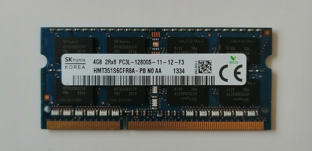 Hynix Оперативная память SODIMM DDR3L HMT351S6CFR8A-PB 4Гб 1600MHz 1x4 ГБ (HMT351S6CFR8A-PB)  #1