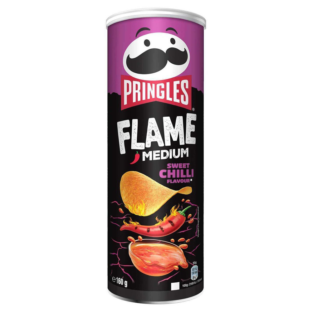 Чипсы картофельные Pringles Flame Sweet Chilli ("Сладкий чили") 160 грамм  #1