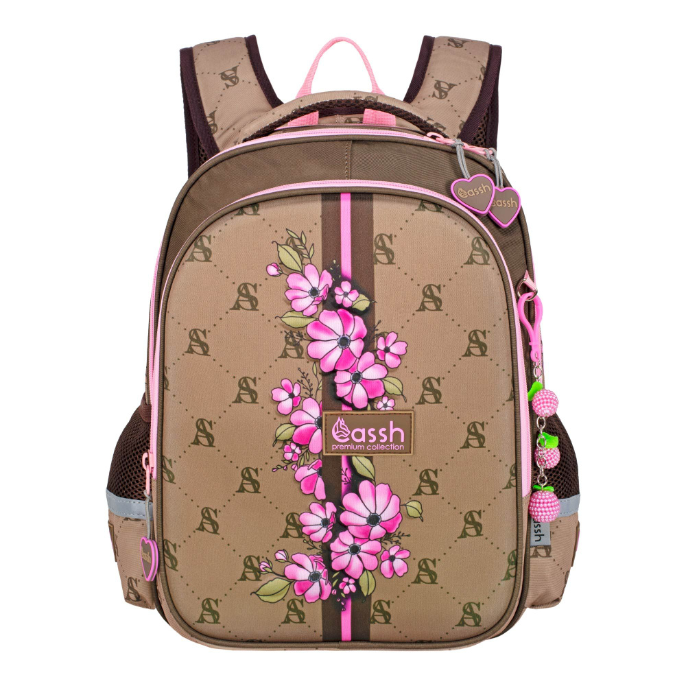 Рюкзак школьный для девочки CASSH розовый. Рюкзак дошкольный. Ранец. Портфель  #1