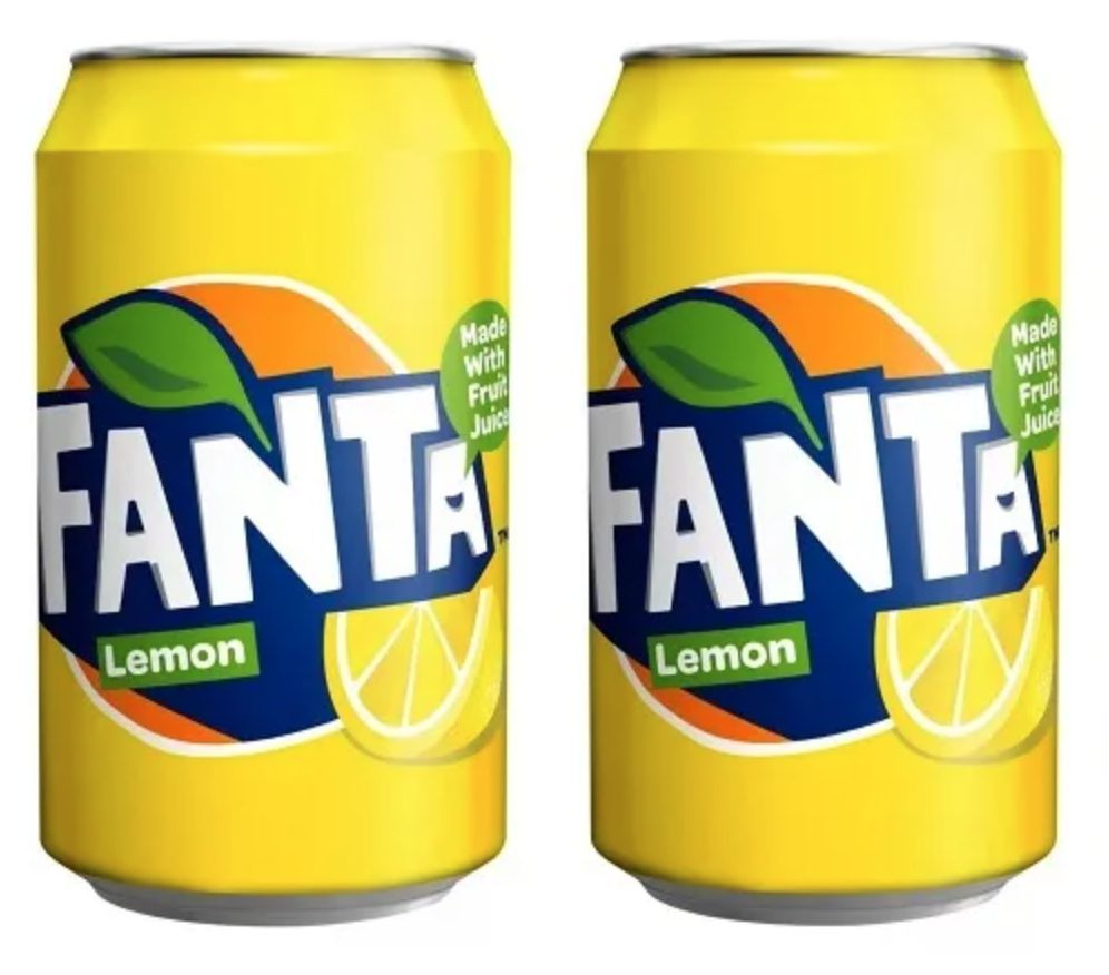 Газированный напиток Fanta Lemon (Фанта Лимон), Германия, 330 мл 2 банки  #1