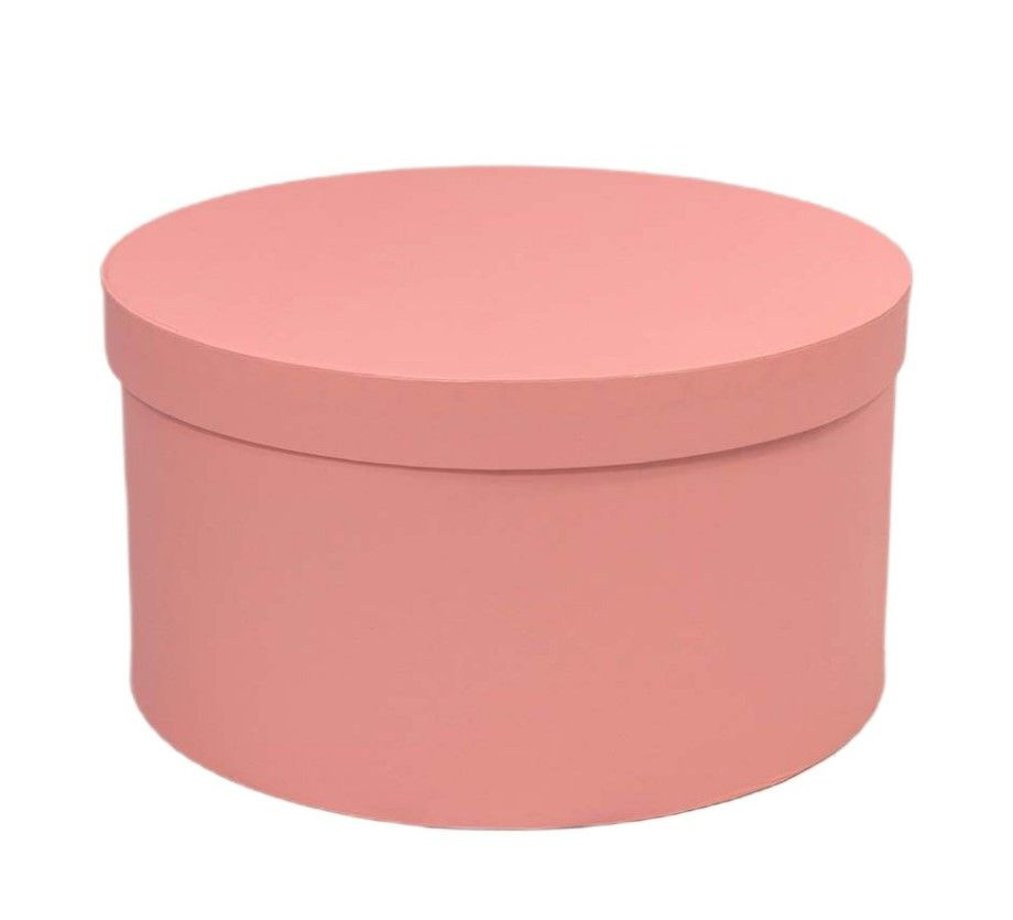Коробка подарочная шляпная круглая, 19х10 см, розовая #1