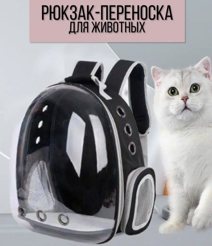 рюкзак-переноска для кошек и собак с иллюминатором #1