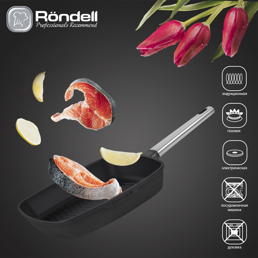 Сковорода-гриль Rondell Loft Professional, 28 см #1