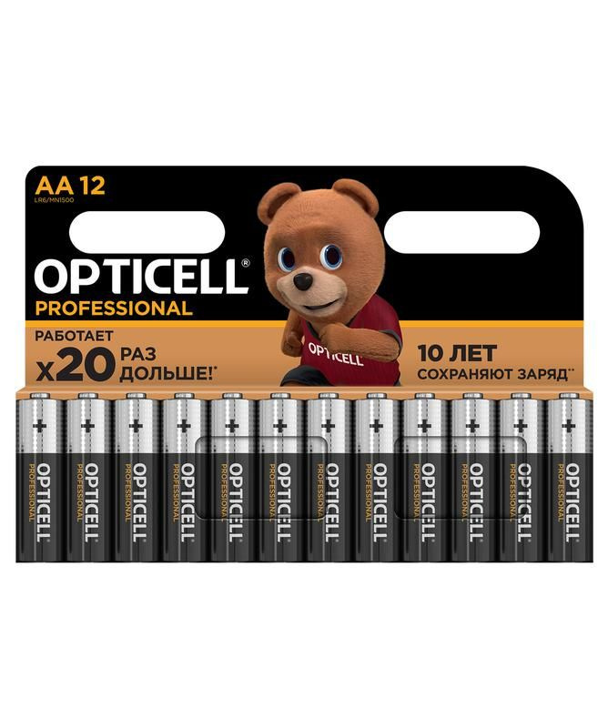 Opticell Батарейка AA, Щелочной тип, 1,5 В, 12 шт #1