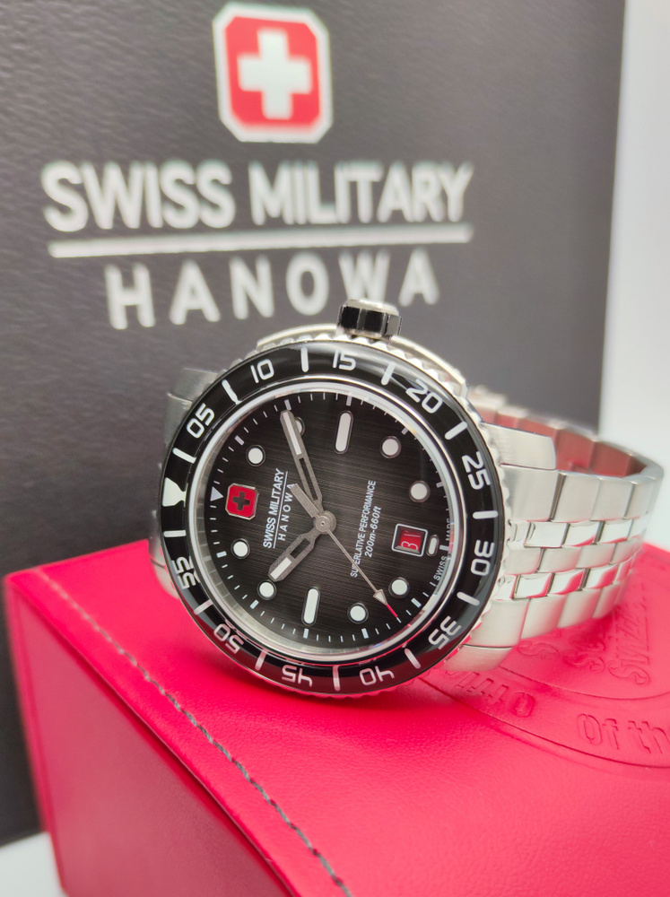 Наручные мужские часы Swiss Military Hanowa Black Marlin SMWGH0001702 #1