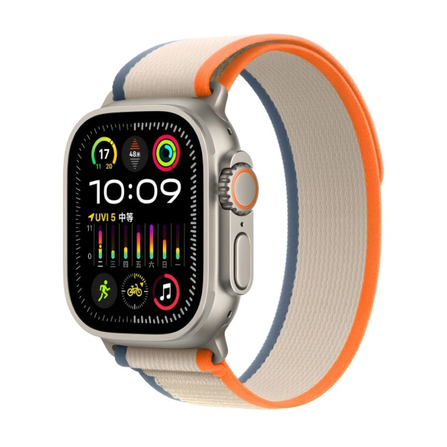 Ремешок для смарт-часов WiWU Wi-WB006 нейлоновый для Apple Watch 1-8/SE 42/44/45/49mm - Orange+Ivory #1