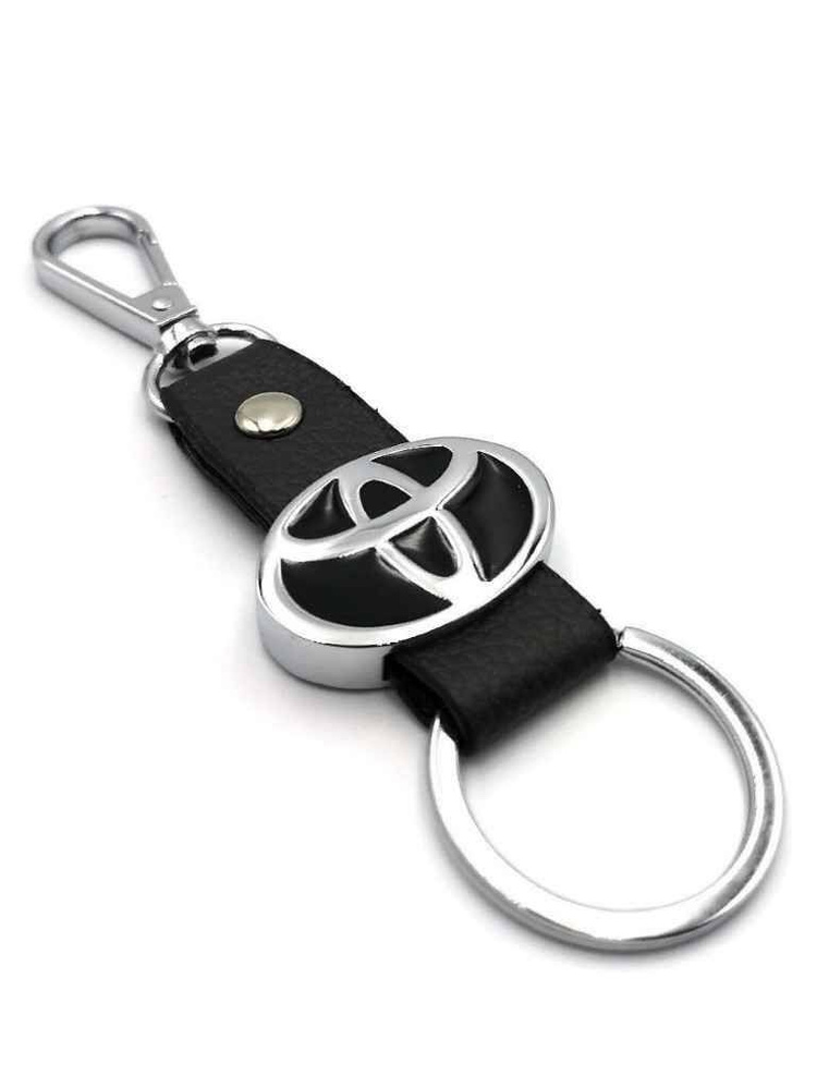 Брелок для ключей автомобиля TOYOTA (Тойота) металл, кожа. #1