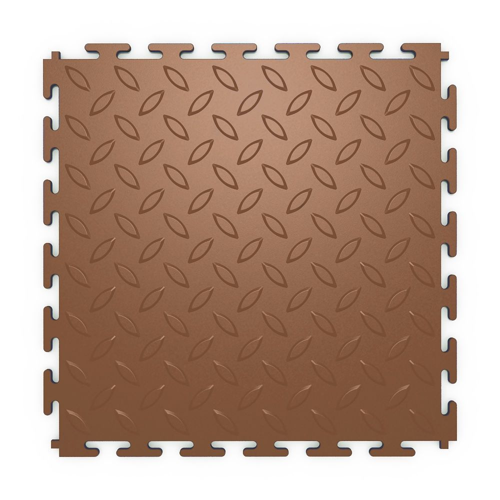 Плитка ПВХ модульная на пол 25х25 см LT mini brown Diamond PVC #1