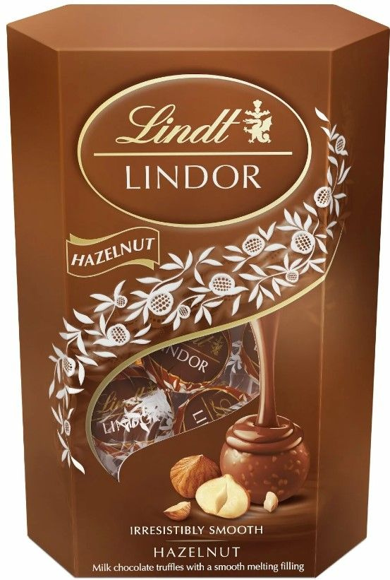 Шоколадные конфеты LINDT LINDOR из молочного шоколада с кусочками фундука, 200 гр  #1