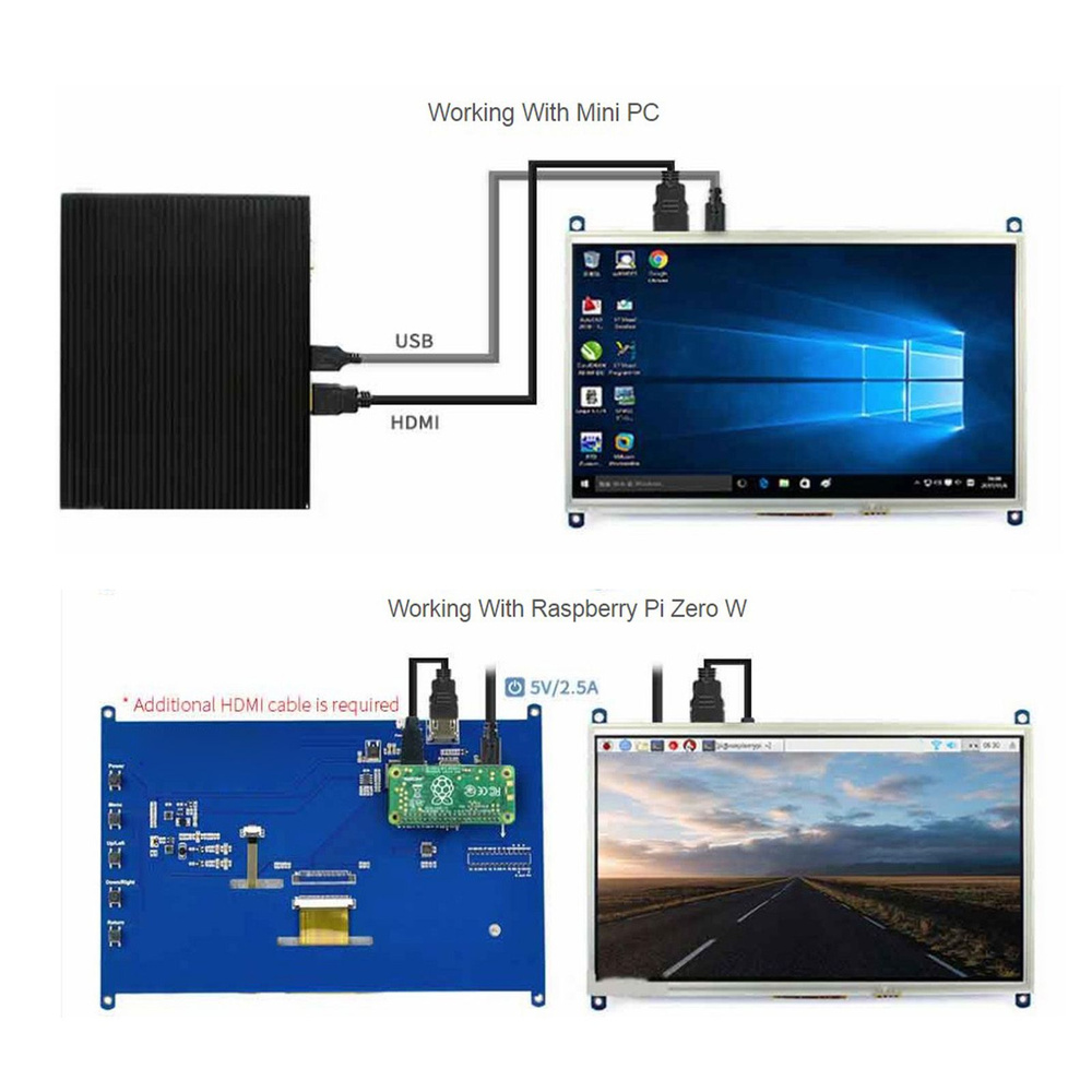 Raspberry Pi 10,1" с сенсорным HD-дисплеем 1024x600 #1