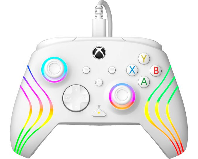 Геймпад проводной PDP Wired Controller (Afterglow Wave White) для Xbox One/Series/PC (024-WH)  #1