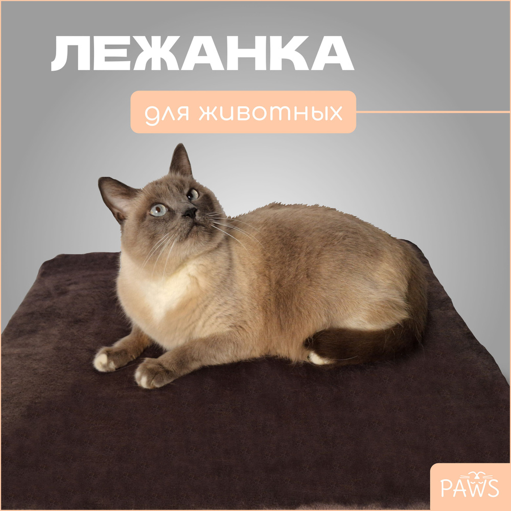 Лежанка матрас для кошек и собак PAWS 60х50х6 см. #1