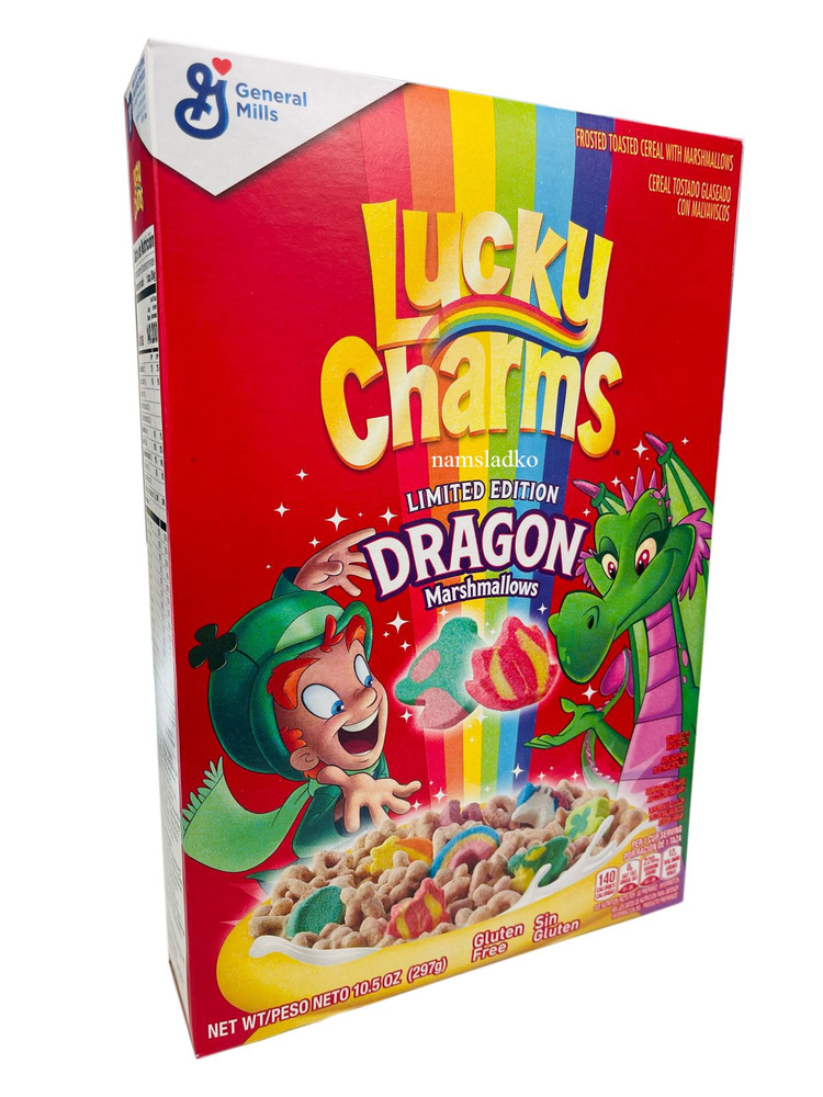 Хлопья Lucky Charms с маршмеллоу 297 гр, Лимитированная версия.  #1