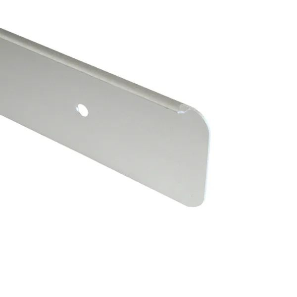 Планка для столешницы торцевая универсальная алюминиевая 600мм R5мм/38мм матовая серебристая - 1шт.  #1