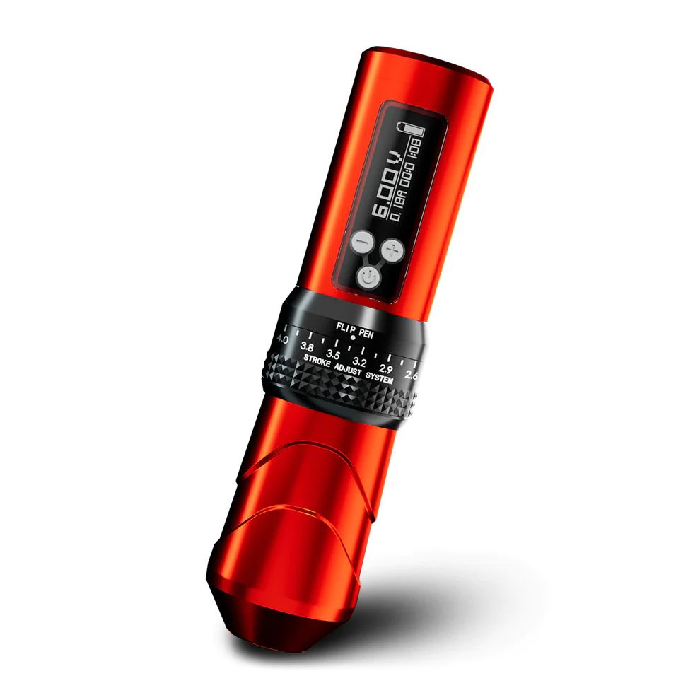 Беспроводная машинка для татуировки BRONC X1 Wireless Pen 11 Stroke Red  #1