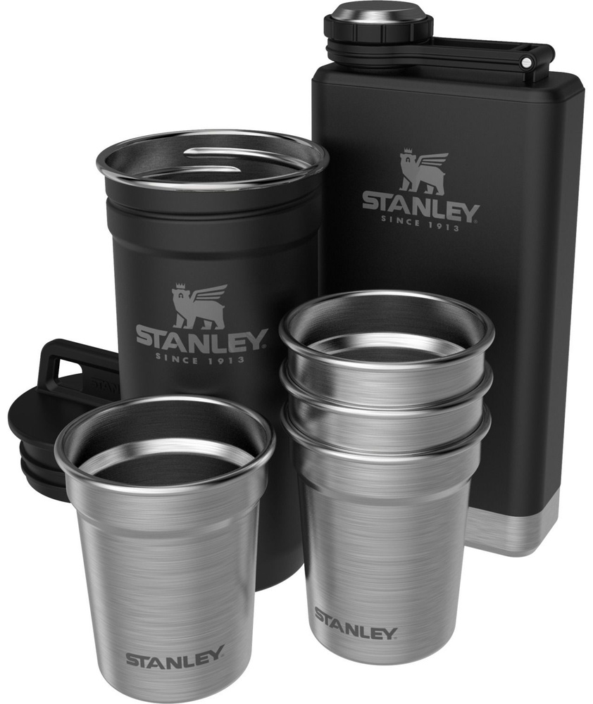 Набор стопок с флягой для алкоголя Stanley Adventure 0,59ML+0,23L Черный (10-01883-035)  #1