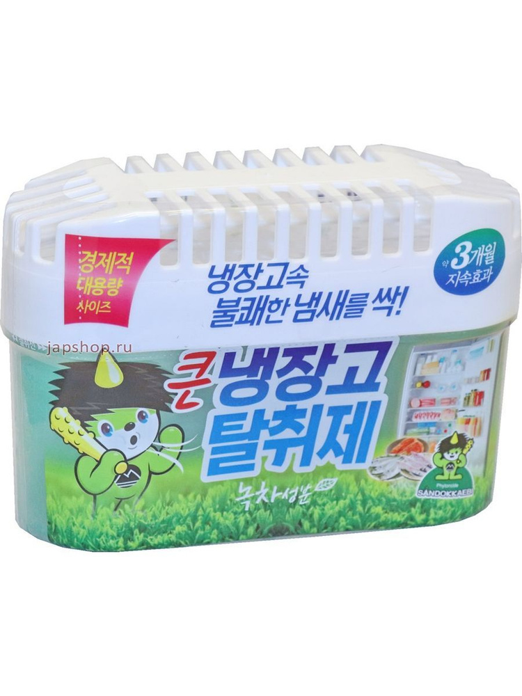 Поглотитель запаха для холодильника Корея, Sandokkaebi, ODOR FRI 420 гр с ароматом зелёного чая для холодильников #1