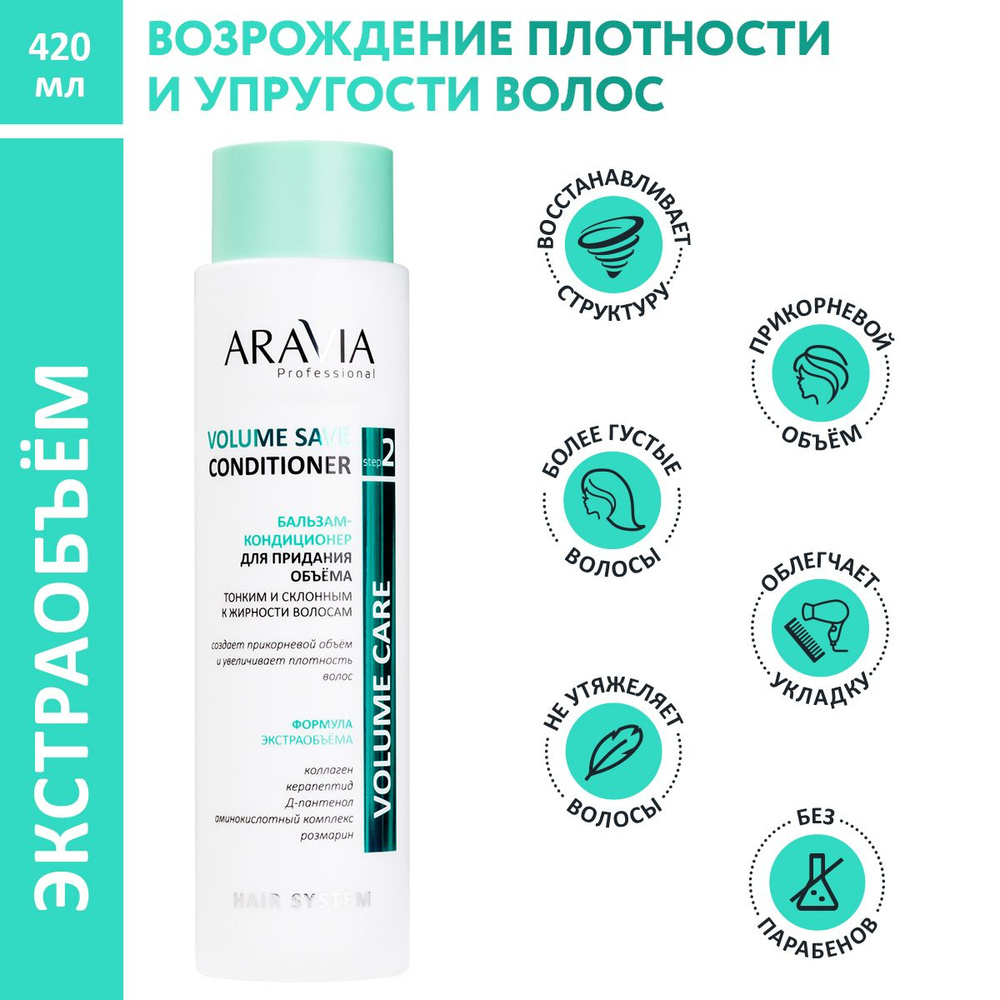 ARAVIA Professional Бальзам-кондиционер для придания объема тонким и склонным к жирности волосам Volume #1