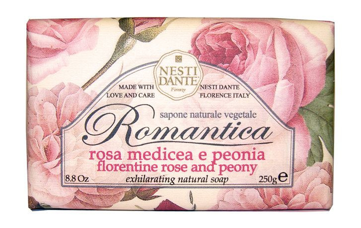 Мыло с ароматом розы и пиона Romantica Florentine Rose & Peony Exhilarating Natural Soap  #1