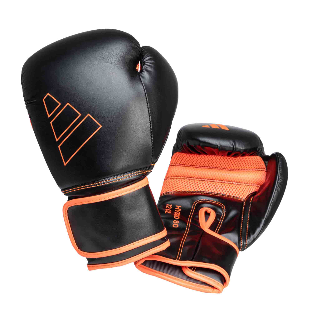 Боксерские перчатки Hybrid 80 черно-красные (16 унций) #1