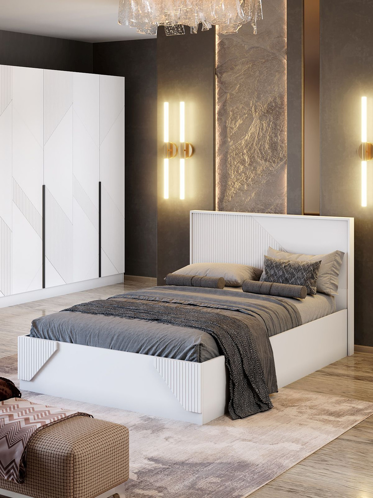 VNK мебельная фабрика Двуспальная кровать, Палермо, 140х200 см  #1