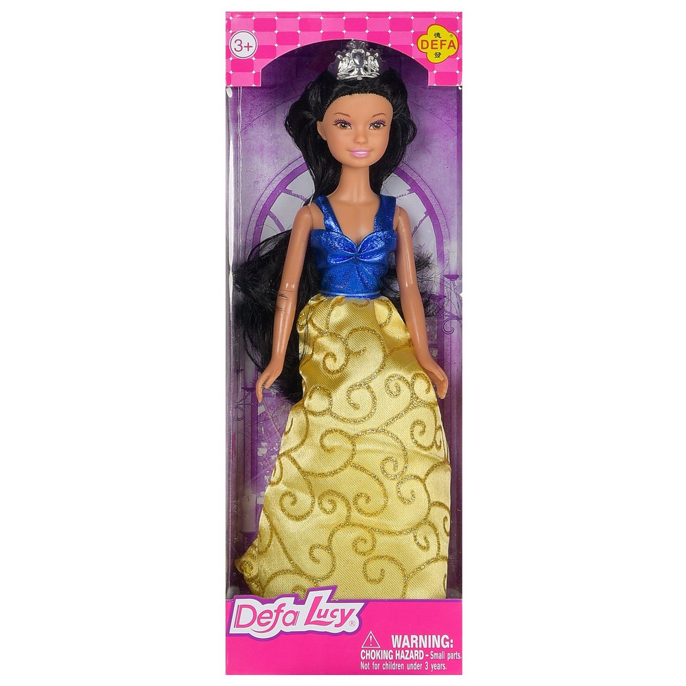 Кукла Defa Lucy Любимая принцесса в сине-золотом платье 22 см  #1