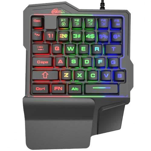 Игровая клавиатура Ritmix RKB-209 BL Gaming ,миниклавиатура WASD 35клавиш,подсветка . чёрная  #1
