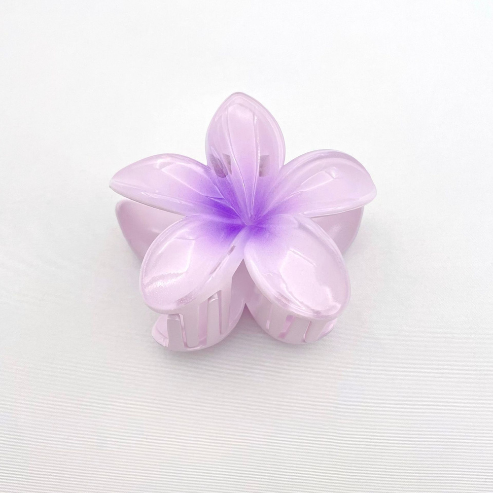 Фиолетовая заколка-краб для волос цветок / Заколка цветок / Крабик цветок  #1