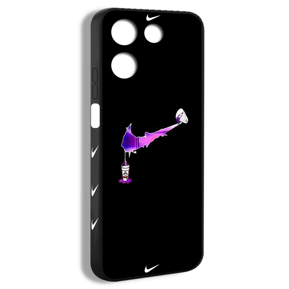 чехол для смартфона Подходит для Tecno Camon 20 Pro 4G Логотип Nike с фиолетовой чашкой и индивидуальным #1