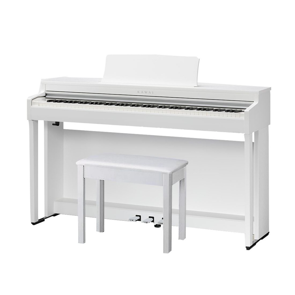 KAWAI CN201 W - цифровое пианино, банкетка, механика Responsive Hammer III, 88 клавиш, цвет белый  #1