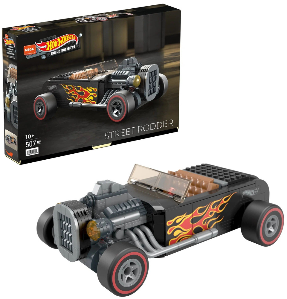 Конструктор Mega Construx Hot Wheels HDJ97 Уличный гонщик - Автомобиль из строительных блоков  #1