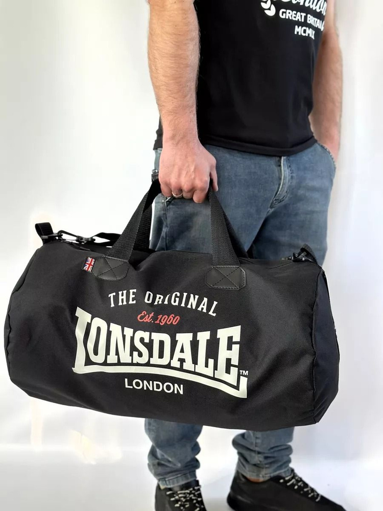 Сумка Lonsdale Big Barrel Bag черная #1