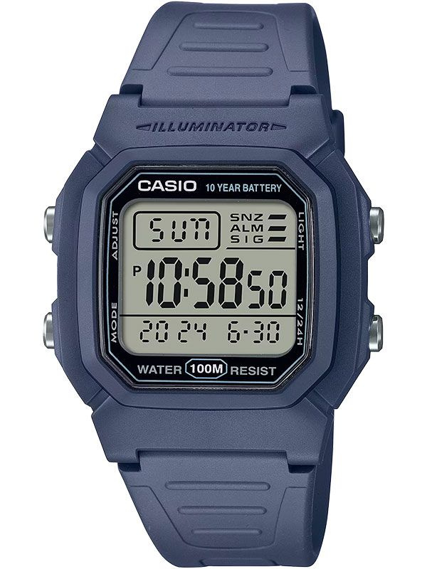 Электронные мужские наручные часы Casio Collection W-800H-2A с батарейкой на 10 лет работы  #1