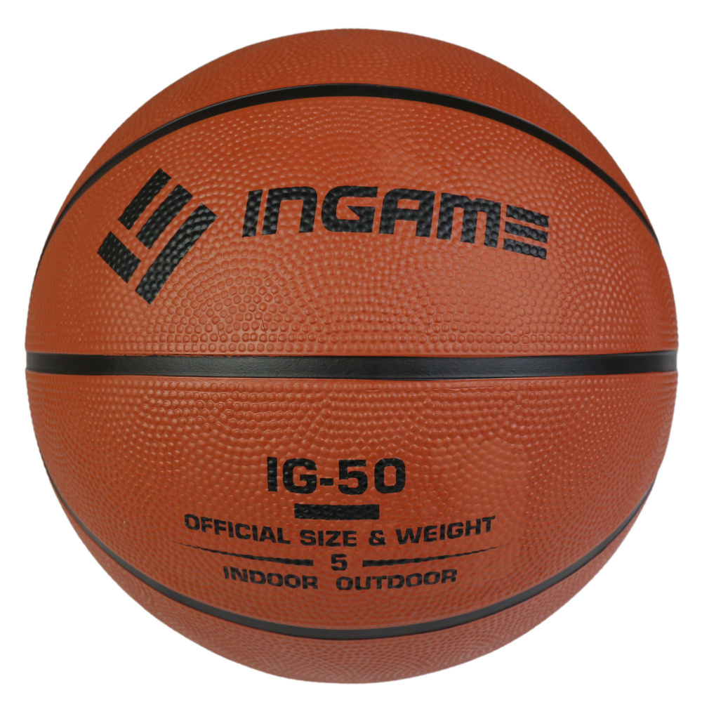 Мяч баскетбольный INGAME IG-50 №5, размер 5, игровой спортивный для баскетбола  #1