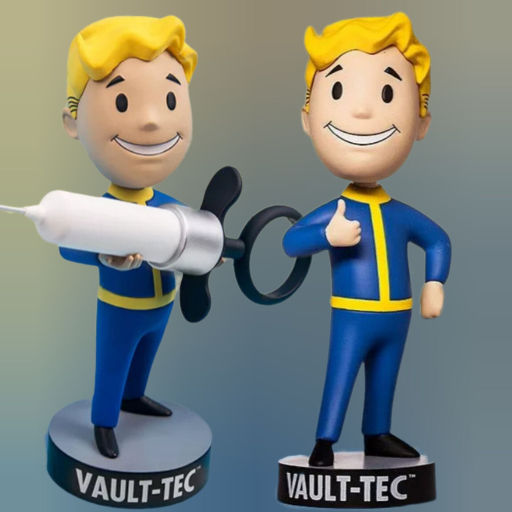 Набор Фигурок Vault Boy 2шт. из игры Fallout коллекционние цвет белый под покраску  #1