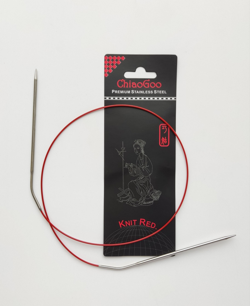 Спицы круговые металлические ChiaoGoo Knit Red 3 мм 80 см #1
