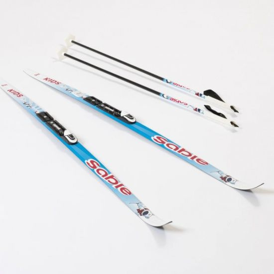 Лыжный комплект с креплением NNN (Rottefella) с палками 140 STEP Kid Blue  #1