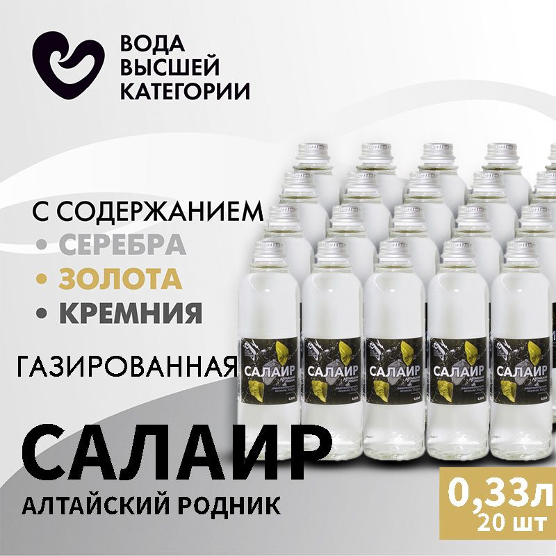 SALAIR Вода Минеральная Газированная 330мл. 20шт #1