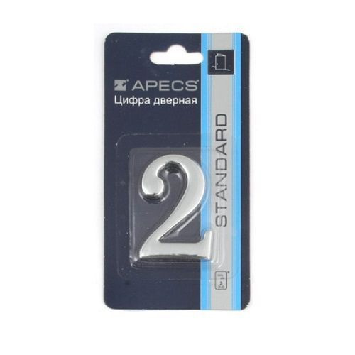Цифра дверная APECS DN-01-2-Z CR хром #1