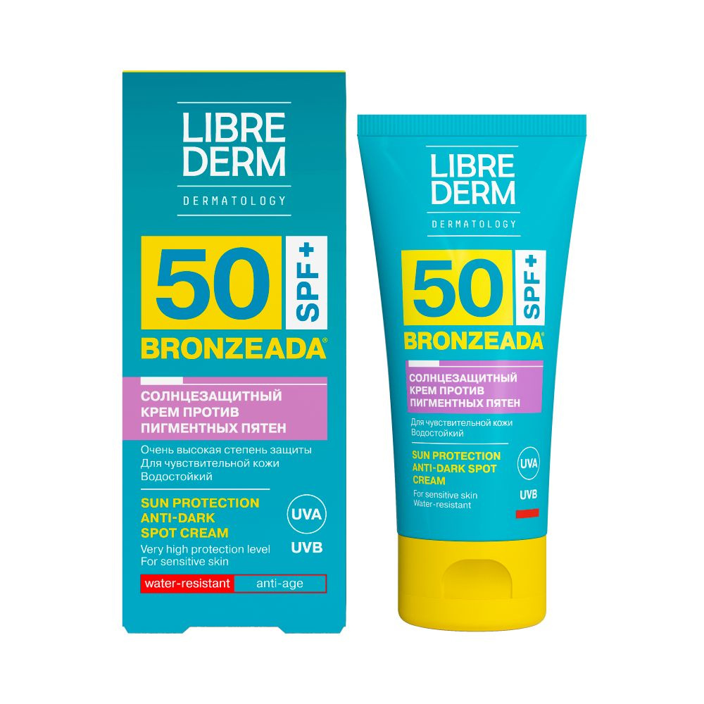 LIBREDERM BRONZEADA крем солнцезащитный для лица против пигментации, spf 50, 50 мл  #1