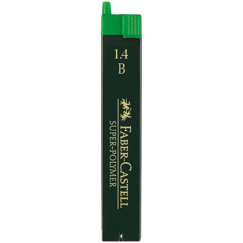 Грифели Faber-Castell "Super-Polymer" для механических карандашей, 6шт., 1,4мм, B  #1