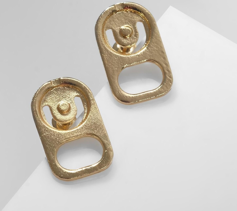 Серьги металл Ключ-кольцо, цвет золото #1