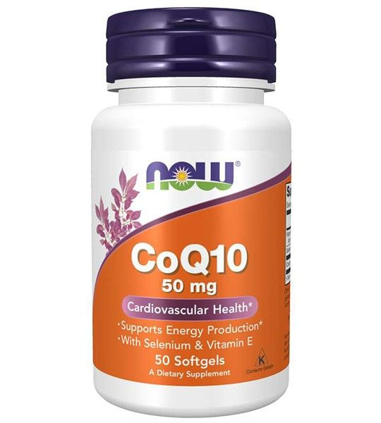 Now Foods CoQ10 with Selenium & Vitamin E (Коэнзим Q10 с Селеном и Витамином Е) 50 мг. 50 мягких капсул #1