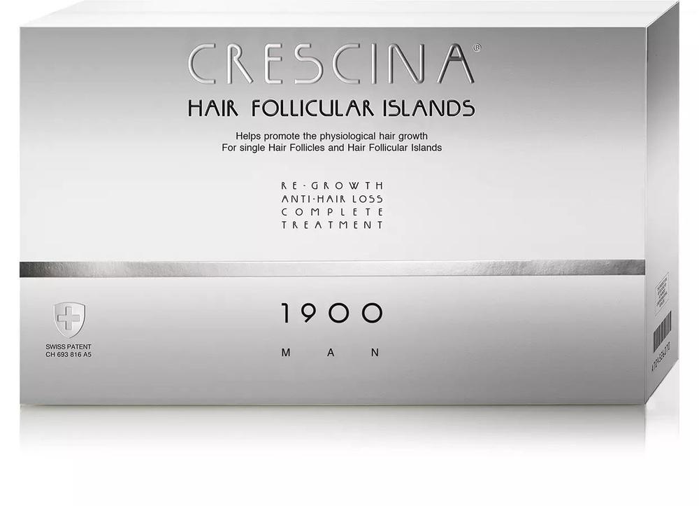 Crescina Комплекс для мужчин: лосьон для стимуляции роста волос №10 + лосьон против выпадения волос №10 #1