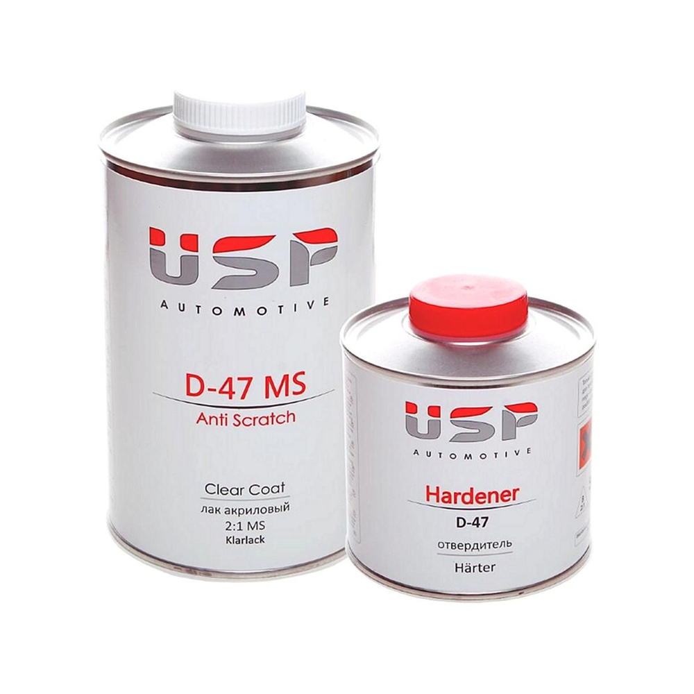 USP Automotive D-47 MS 2:1 Anti Scratch Clear Coat Устойчивый автомобильный акриловый лак против царапин #1