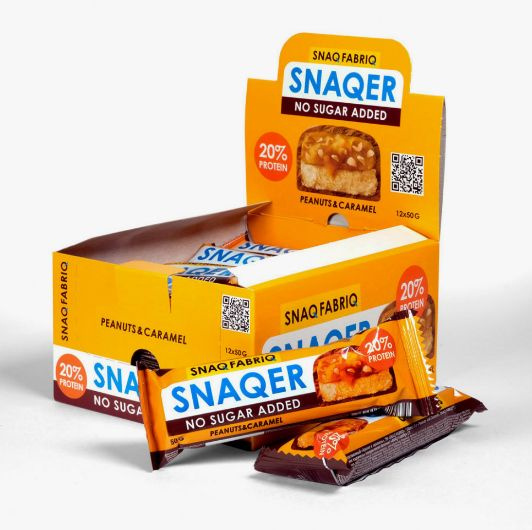 SNAQER Арахис-карамель / Батончик в шоколаде без сахара, 30х50г / Snaq Fabriq  #1