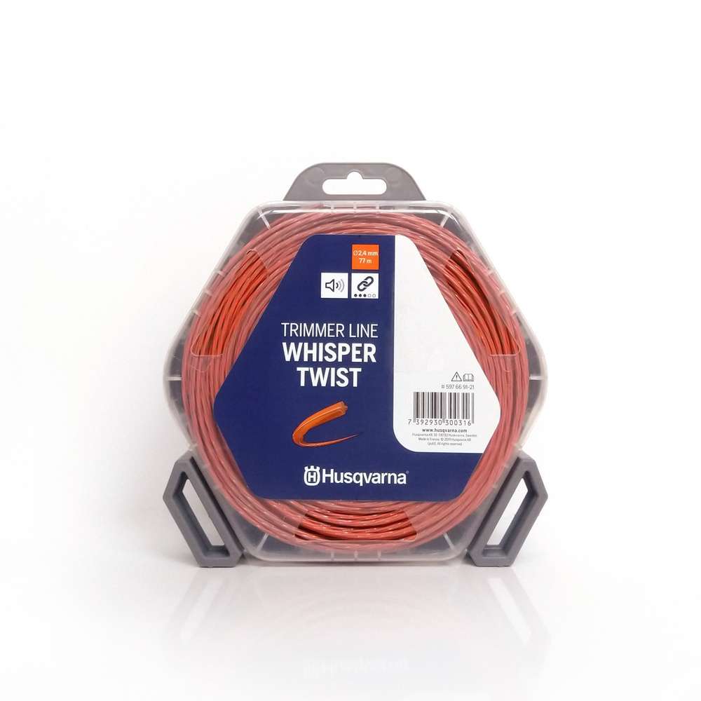 Корд триммерный бесшумный Husqvarna Whisper Twist, 2.4 мм/77 м, в блистере 5976691-21  #1